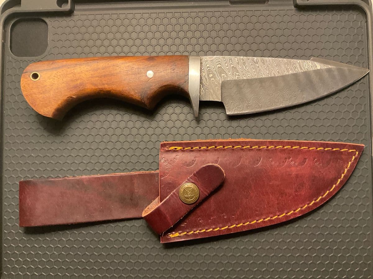 Custom Damascus Hunting Knife