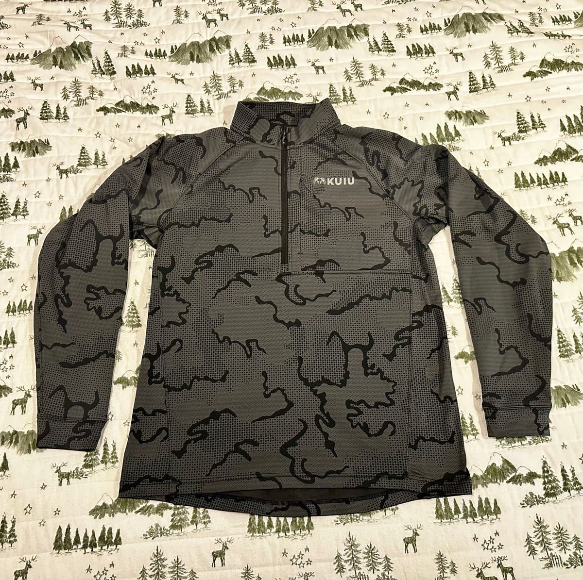 Kuiu Ridgepoint Fleece Zip-T - XL - Black Tonal