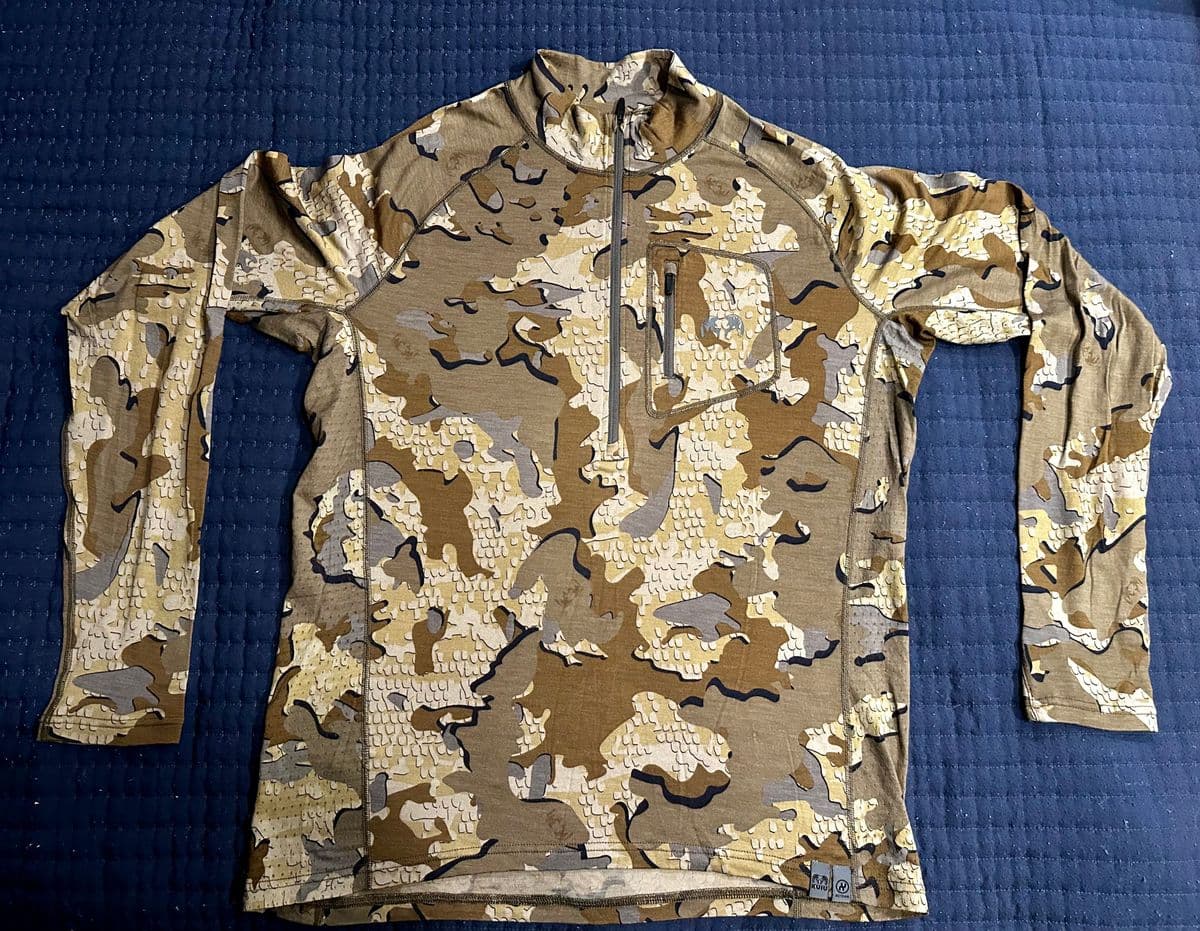 Kuiu ULTRA Merino 145 Zip-T Hunting Shirt - L - Valo
