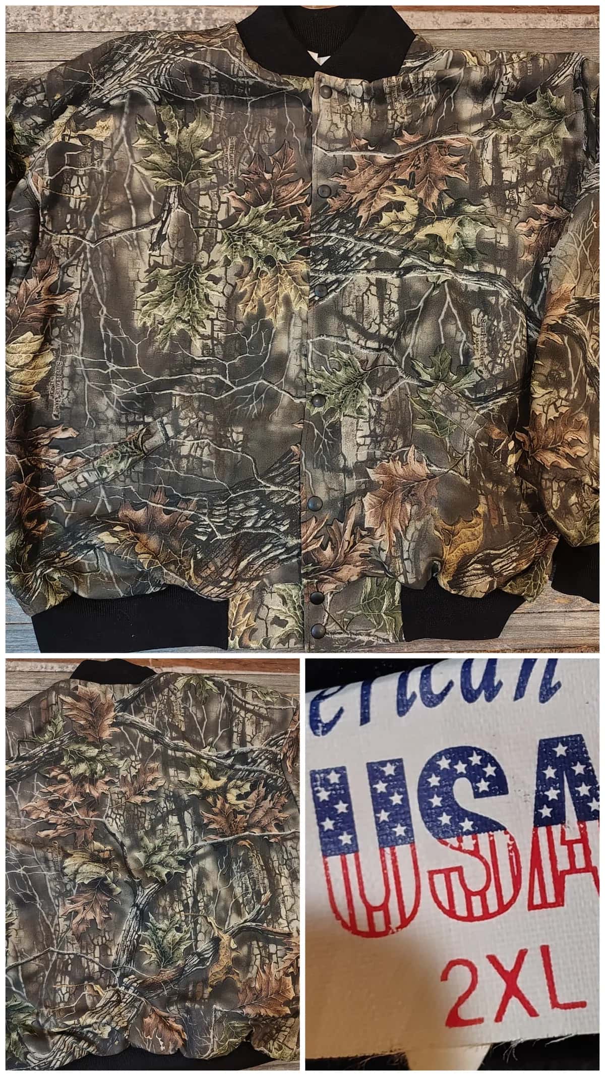 Vintage Camouflage Bomber Jacket 2 XL