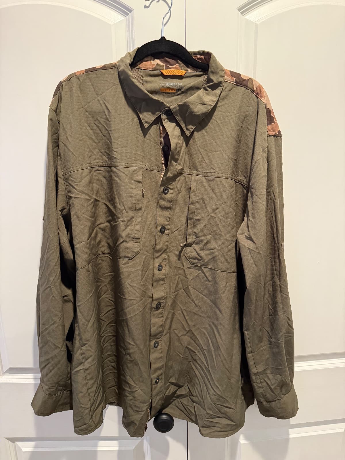 Magellan Old School Camo and Green Long Sleeve Light Shirt