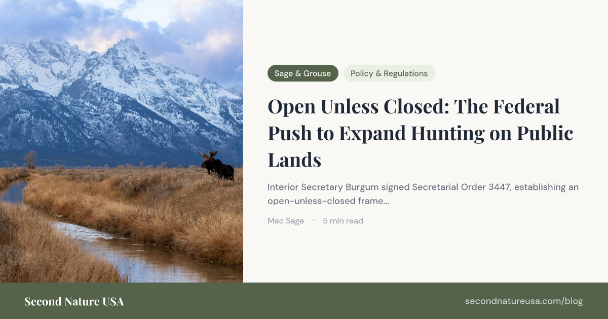 Open Unless Closed: The Federal Push to Expand Hunting on…